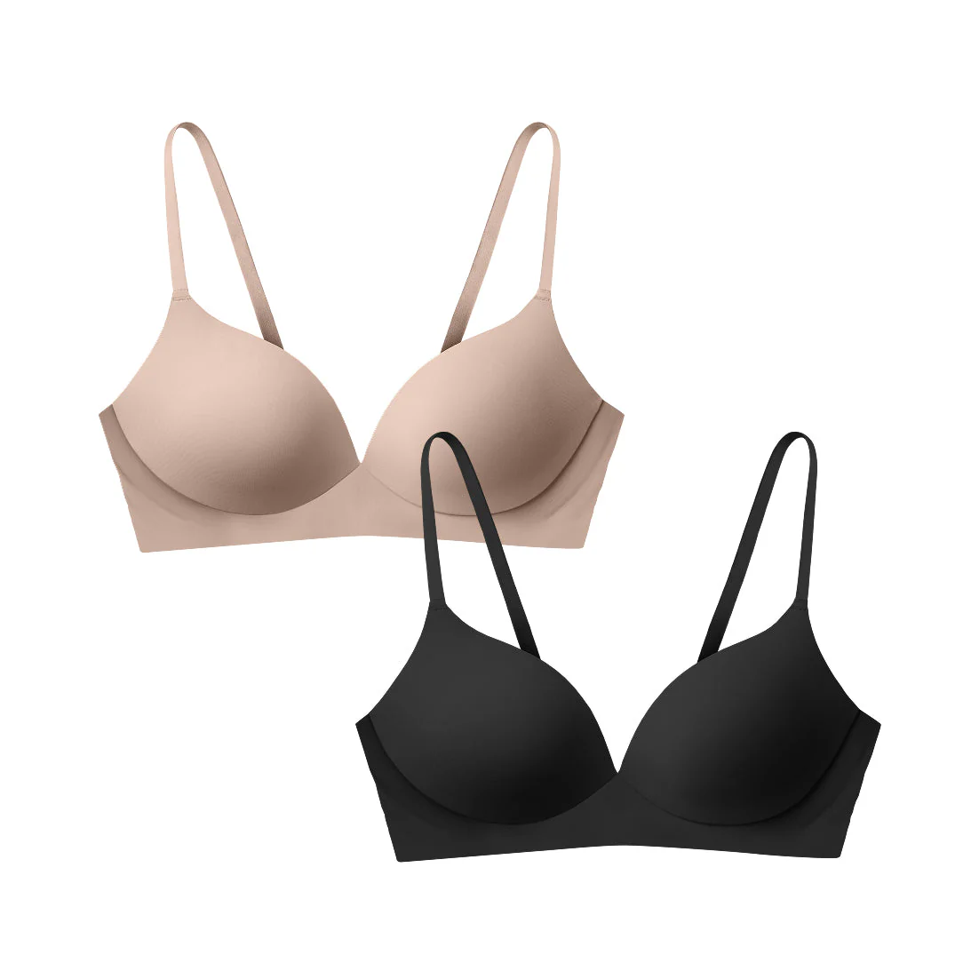 Black and Nude Pain Free T-Shirt Bra Bundle - Image 6