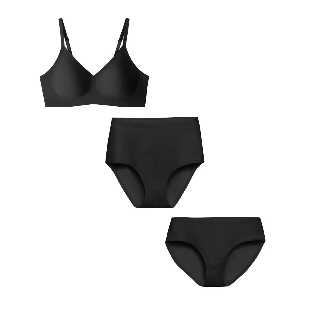 Black Relief Bra Essentials Set - Image 5