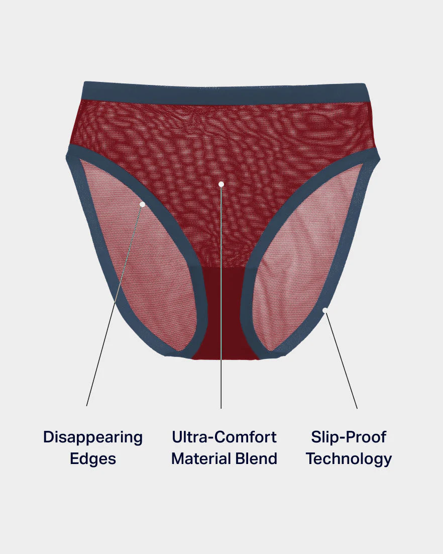 Cabernet Mesh High Cut High Waisted - Image 7