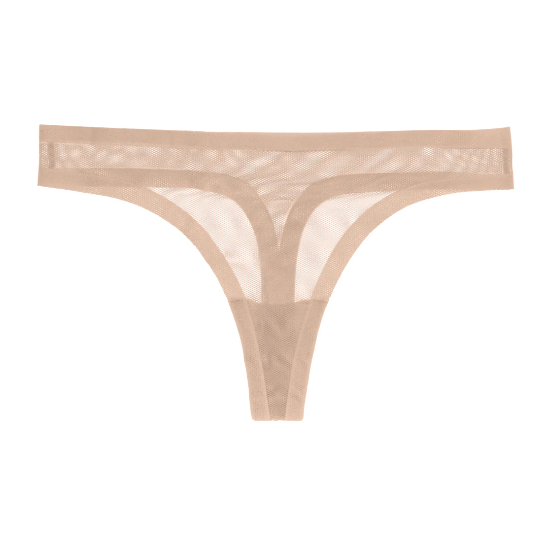 Champagne Sheer Thong - Image 4