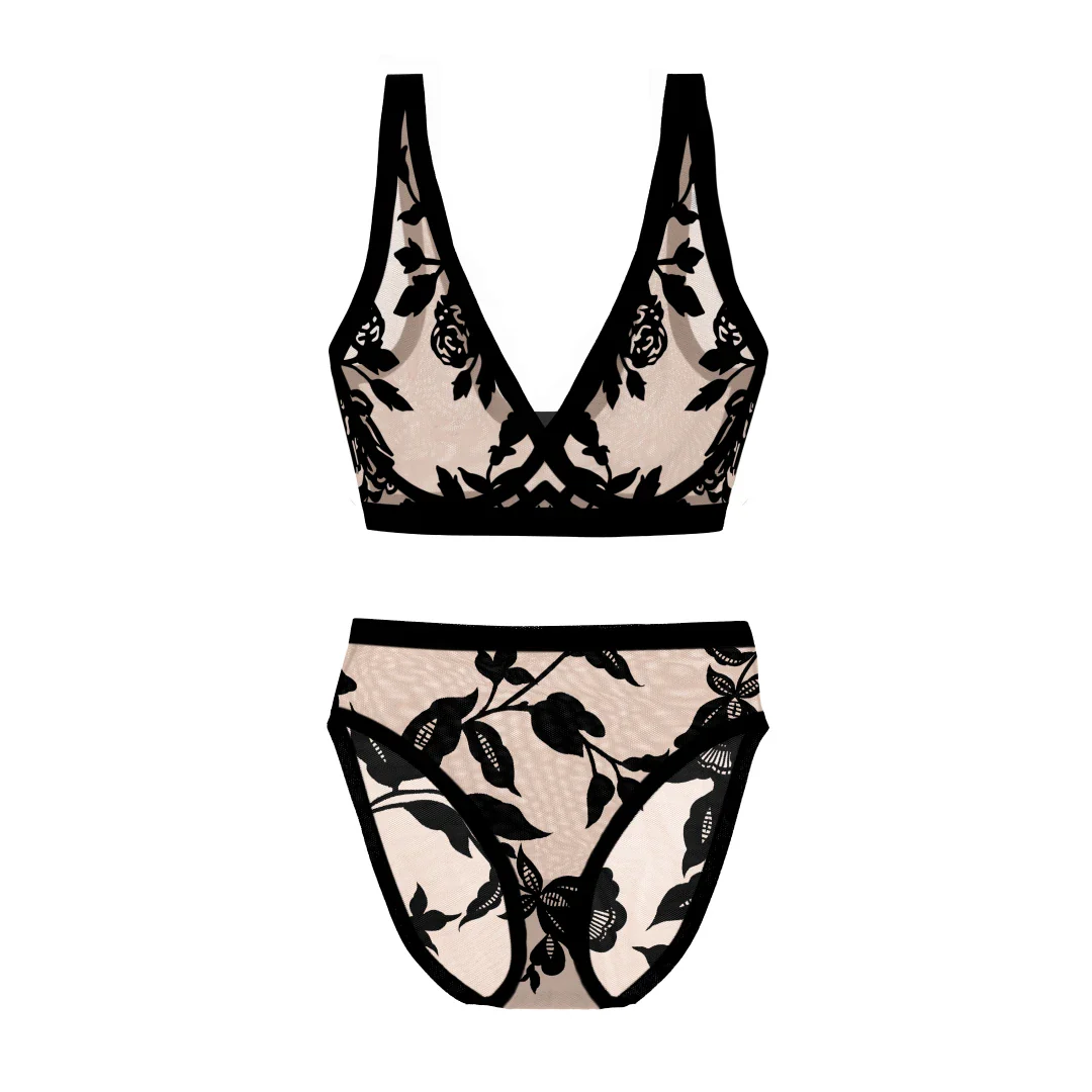Madam Oh La La Sheer Bralette and High-Cut Set - Image 10