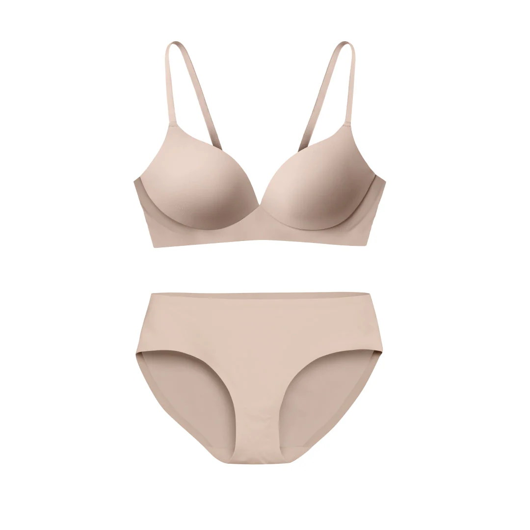 Nude Pain Free T-Shirt Bra and Brief Set - Image 5