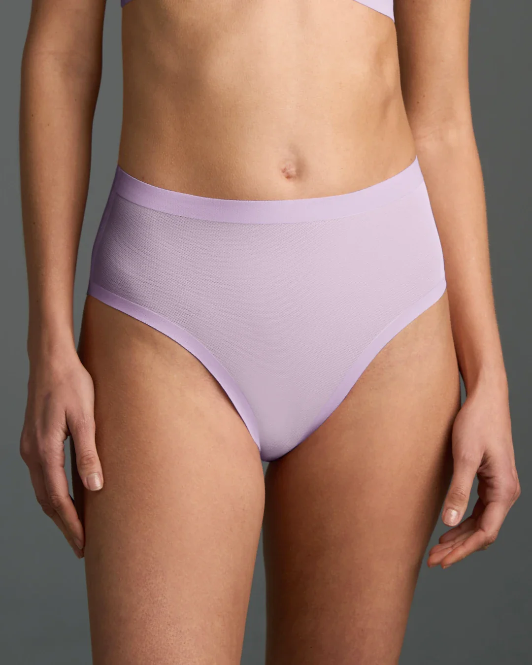 Pastel Lilac Sheer High Cut - Image 2