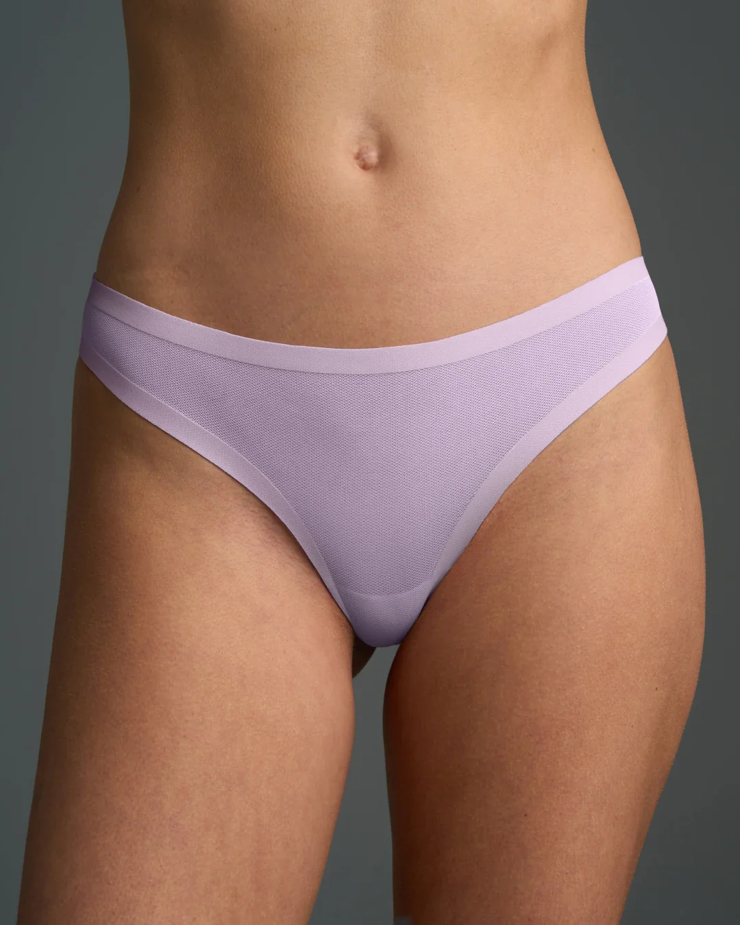 Pastel Lilac Sheer Thong - Image 2